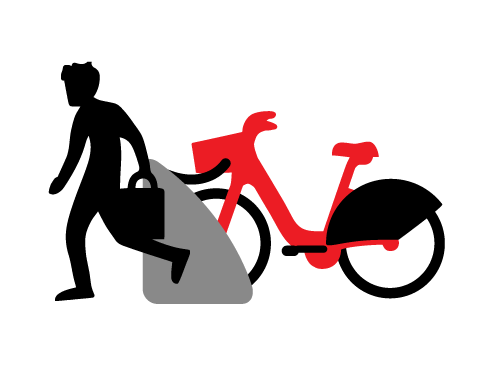 E-bike rental return icon