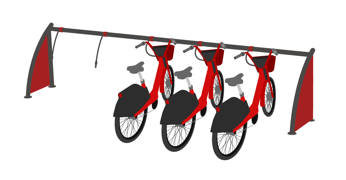 Illustration of Metro Mobility e-bike station