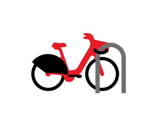 E-bike rental mid-trip lock to icon